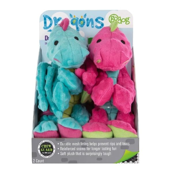 Dragons Large Dog Toys with Chew Guard Technology (2 Pack)