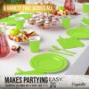 Exquisite 350 Piece Easter Plastic Disposable Party Plates & Dinnerware Combo Set