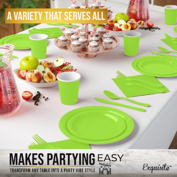 Exquisite 350 Piece Easter Plastic Disposable Party Plates & Dinnerware Combo Set