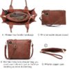 862a449cd36b410d92efb32d017834e7 Women's 3Pcs Purse Handbag Shoulder Bag Tote Satchel Hobo Bag Briefcase Work Bag for Ladies