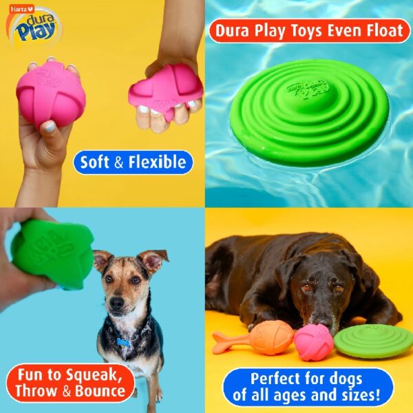Dura Play Large Ball Dog Toy with Bacon Scent and Squeaker, Latex, 3 Pack