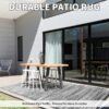 Outdoor Rug Carpet 6'x9' Waterproof Reversible Patio Rug Portable Modern Abstract Indoor Outdoor Rug Plastic Straw Rug for RV Camping Garden Picnic Deck Backyard Porch Decor Gray and White