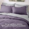 Light Purple Queen Comforter Set - 7 Pieces Reversible Queen Bed in a Bag, Queen Bed Set Light Purple and Grey with Comforters, Sheets, Pillowcases & Shams