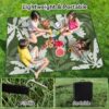 Outdoor Rug Carpet 5'x8' Waterproof Reversible Patio Rug Portable Indoor Outdoor Rug Plastic Straw Rug for Beach RV Camping Garden Picnic Deck Backyard Porch Decor Black