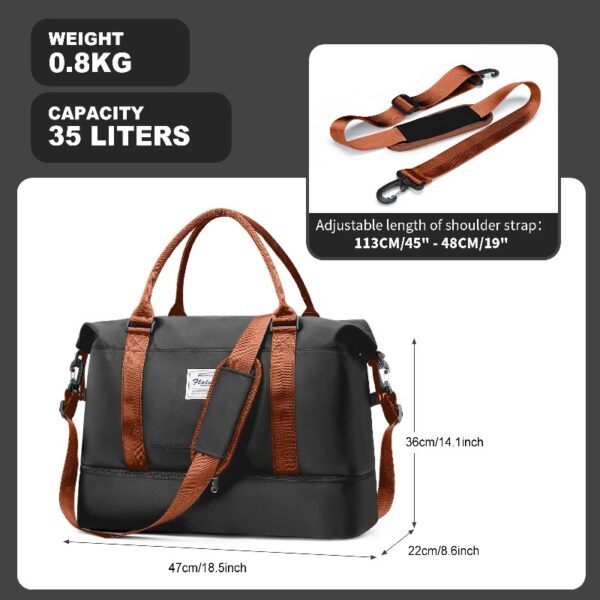 870b25008e2e40c3af1bb32d0176a385 Weekender Bags for Women, Travel Duffel Bags with Shoe Compartment,Personal Item Travel Bag for Airlines, Carry on Overnight Tote Bag for women,Beige&Brown