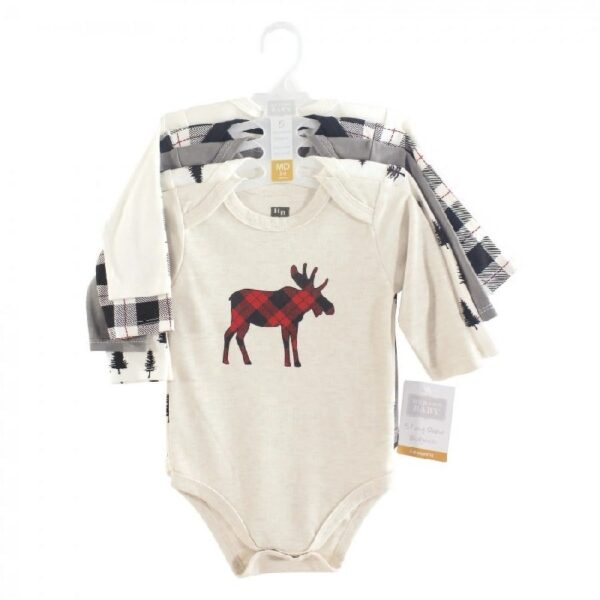 Cotton Long-Sleeve Bodysuits, 5-Pack, Newborn- 24 Months