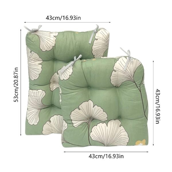 Outdoor Patio Cushion, Rocking Chair Cushion Set, Tufted Pads, Set of Upper and Lower with Ties Pack of 2 (2 Sets) - Back 21
