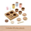 Wooden Coffee to Go Set, 15-Piece Cafe Shop Playset Toddler, Ages 3-5 Years