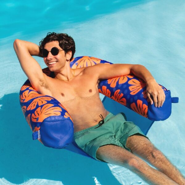 Shaka Sling XL Pool Float, Doubled-Sided Mesh, Quick Draining Fabric, No Inflation Needed, Sweet Shells Berry