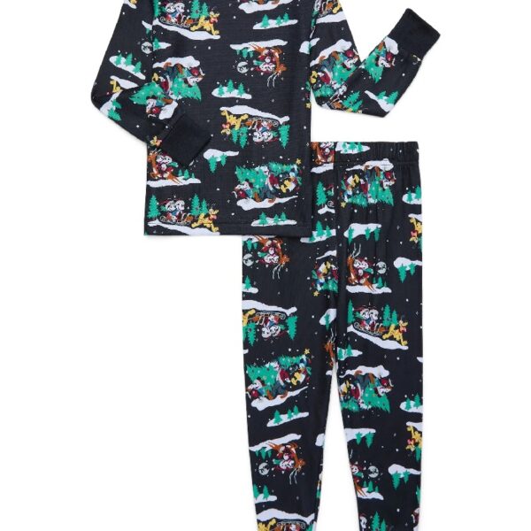 Character Toddler Christmas Snug Fit Top and Pants, 2-Piece Pajama Set, Sizes 12M-5T