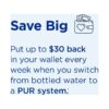 PLUS Faucet Mount Water Filtration System, Horizontal, Black/Chrome, PFM200B