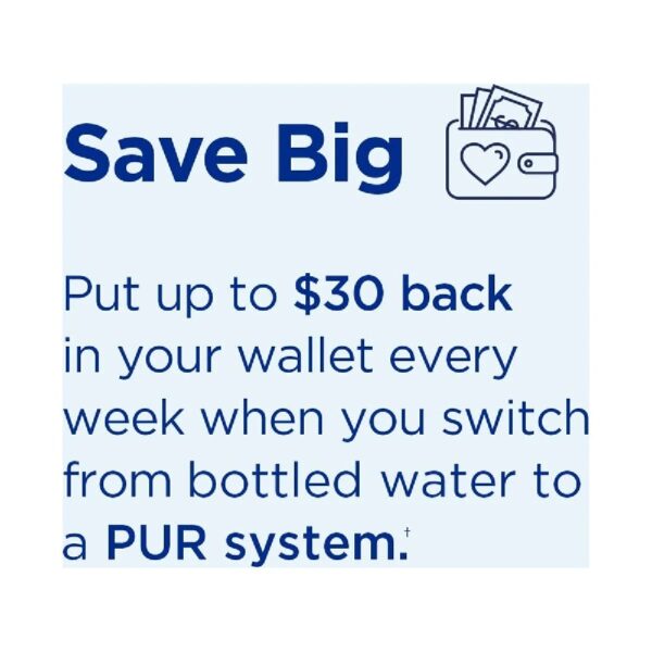 PLUS Faucet Mount Water Filtration System, Horizontal, Black/Chrome, PFM200B