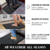 Front Door Mat Indoor and Outdoor Welcome Mat Rubber Backing Entrance Mat Easy Clean Patio Mat Heavy Duty Entryway Doormat for Front Back Doors, Laundry Rooms, Mudrooms 24''x35.4'' Brown