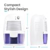 1 Pint Portable Dehumidifier Ultra Quiet 17oz Dehumidifier for Rooms up to 215 sqft, Closet
