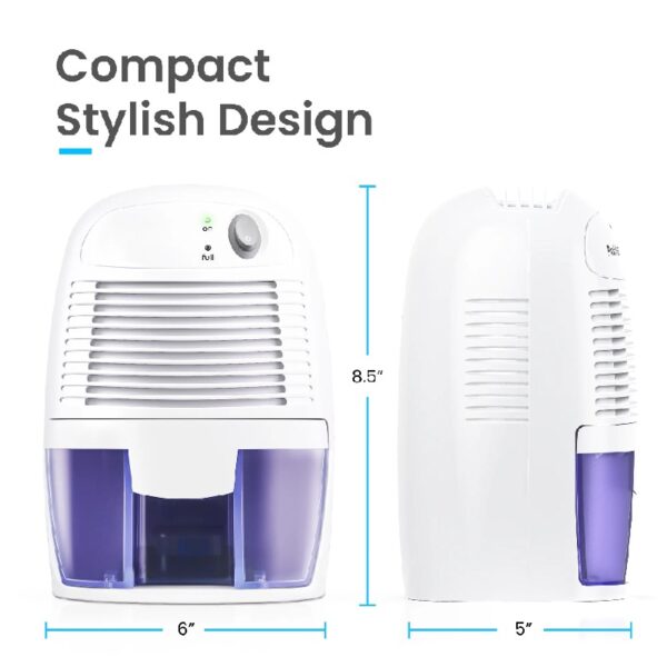 1 Pint Portable Dehumidifier Ultra Quiet 17oz Dehumidifier for Rooms up to 215 sqft, Closet