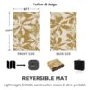 Outdoor Rug Carpet 5'x8' Waterproof Reversible Patio Rug Portable Indoor Outdoor Rug Plastic Straw Rug for Beach RV Camping Garden Picnic Deck Backyard Porch Decor Black