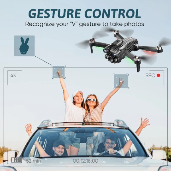 RC Mini Drone with Camera Kids Adults, Foldable 4K Quadcopter FPV Video HD Drones for Beginners, Christmas Gifts Toys for Kids Boys