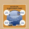 Wild Bird Food Black Oil Sunflower Chips, 13 Pounds - for Northern Cardinals, American Goldfinches and Black-Capped Chickadees - Ideal for Outside Feeders