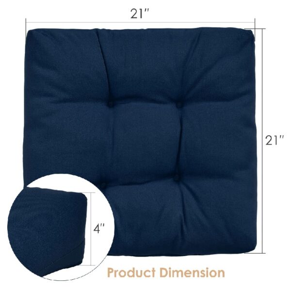2 PCS 21'' x 21'' Patio Chair Seat Cushion Pads Indoor/Outdoor Turquoise
