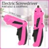 41-Piece Pink Tool Kit for Women - Lady’s Tool Set with Rechargeable 3.6V Electric Screwdriver & Wide-Access Tool Bag, Ideal for Home DIY and Daily Maintenance