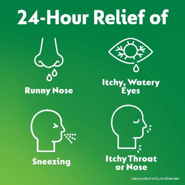 24 Hour Allergy Relief Tablets with 10 mg Cetirizine HCl, 60 Ct