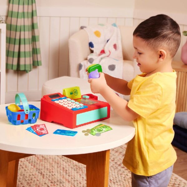 Ring It Up Register Cashier Plastic Set with 35pcs Calculator, Toddler and Preschool Toys