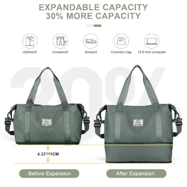 88eaf450c155498196a4b32d0176b1d9 Weekender Bags for Women, Travel Duffel Bags with Shoe Compartment,Personal Item Travel Bag for Airlines, Carry on Overnight Tote Bag for women,Beige&Brown