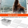 Foldable Portable Camping BBQ Grill, Stainless Steel Barbecue Smoke Stove, Detachable Stove Easy Setup Outdoor Household Grill, Suitable for Outdoor Picnic Family Gathering Travel (Medium)