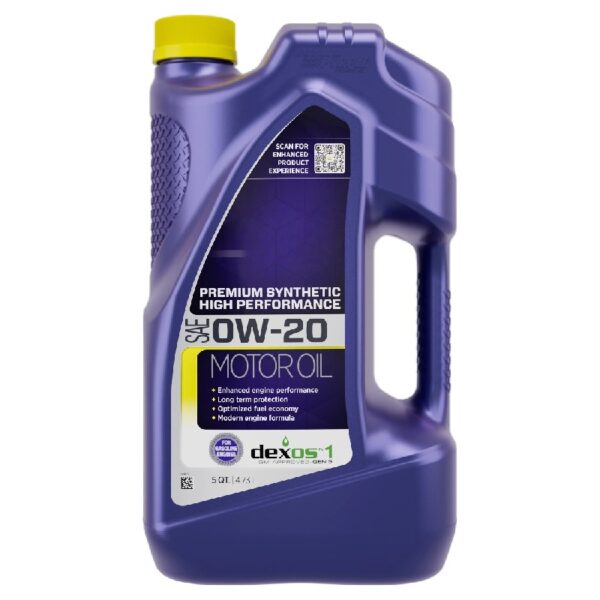 High Performance Motor Oil 0W-20 Premium Synthetic Motor Oil, 5 Quarts