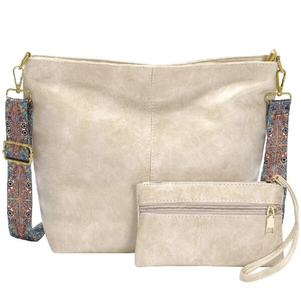 Hobo Bags for Women Crossbody Handbags Guitar Strap Shoulder Bucket Bag Vegan Leather Purse Trendy Boho Tote Purses
