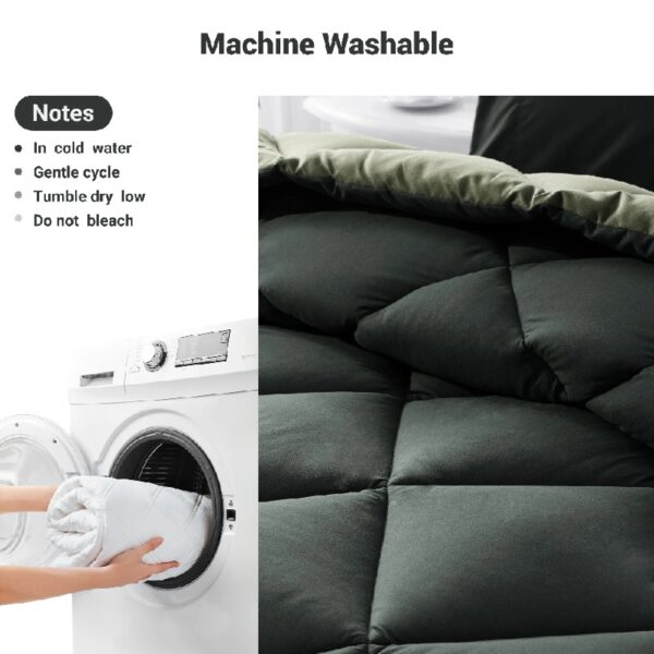 3 Pieces Bed in a Bag Comforter Set Duvet Insert,Reversible,Red/Black,Full Size Comforter Set-200GSM
