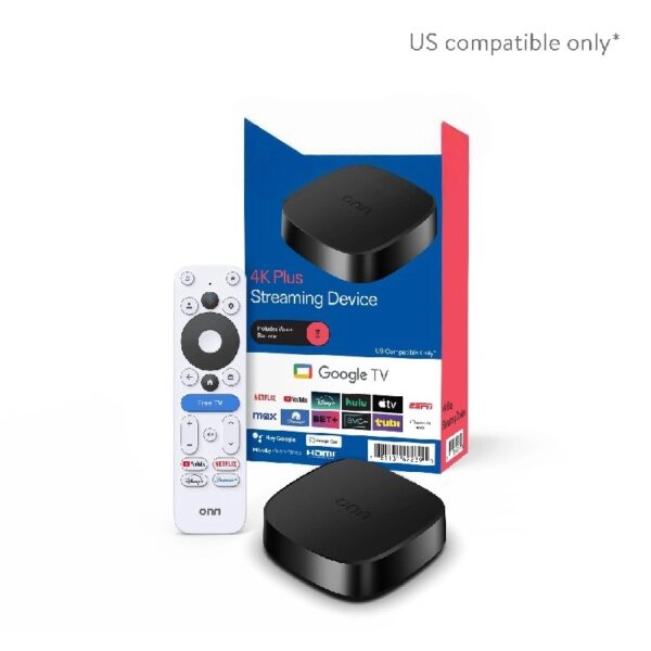 4K Plus Streaming Device, Google TV - Ultra-fast Streaming, Stunning 4K UHD, 16GB Storage, 2GB RAM, Dolby Vision & Atmos, Remote with Voice Control