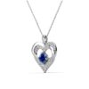 Forever March Birthstone 18k White Gold Plated Women's Necklace, Swarovski Crystals