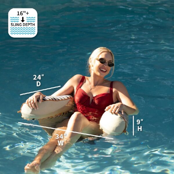 Shaka Sling XL Pool Float, Doubled-Sided Mesh, Quick Draining Fabric, No Inflation Needed, Sweet Shells Berry