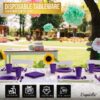 Exquisite 350 Piece Easter Plastic Disposable Party Plates & Dinnerware Combo Set