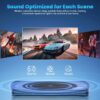 2.1ch Small Sound Bar for TV, 60W Bluetooth Soundbar with Subwoofer, 5 EQ Modes, HDMI ARC/Optical/AUX/USB, Home Theater Surround Sound System, Wall Mountable, Remote Control, 16.5 inch