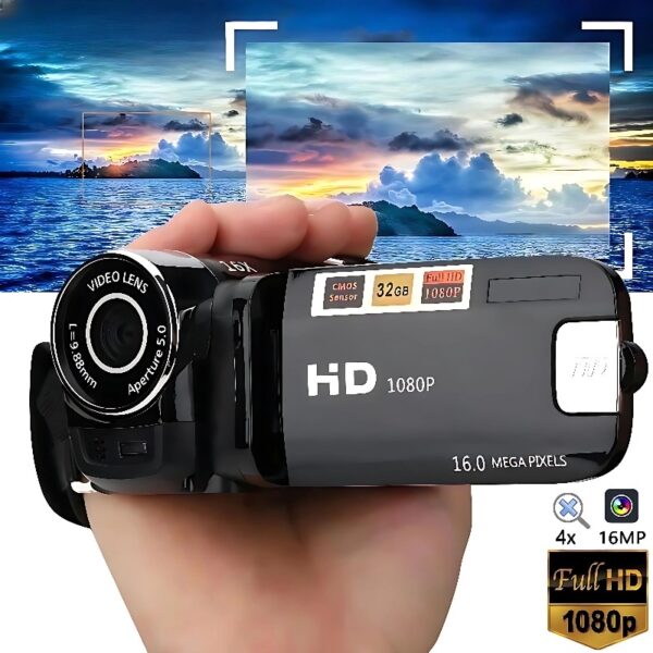 IFCOW Full HD 1080P 16x Zoom Digital Video Camera Camcorder Camera Recorder w/Mic & Speaker