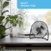 High Velocity Desk Fan, 3-Speed Electric Fan with Metal Blades and Safety Grilles