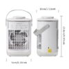 Mini Portable Air Conditioner, Evaporative Air Cooler,Personal Air Cooling Fan and Humidifier with 4 Speeds 7 Colors for Room & Office Desk Outdoors Travel, White