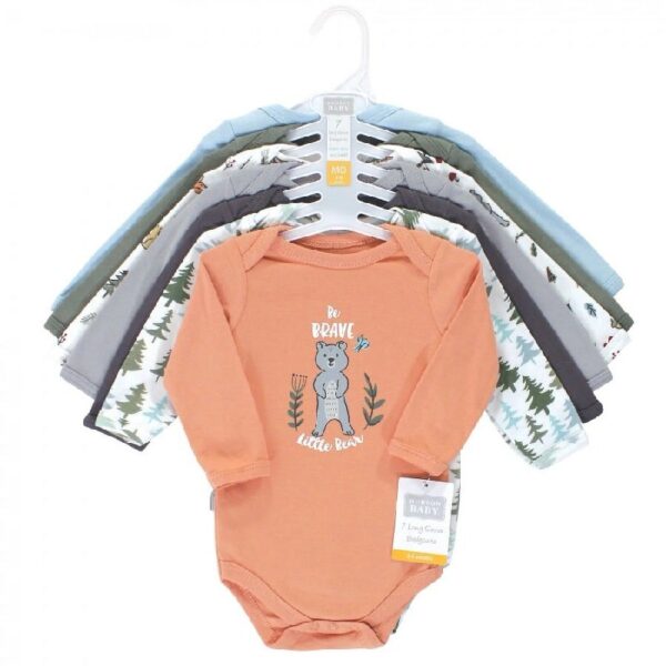 Cotton Long-Sleeve Bodysuits, 7-Pack, Preemie-24 Months