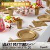 Exquisite 350 Piece Easter Plastic Disposable Party Plates & Dinnerware Combo Set