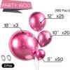 PartyWoo Metallic Dark Pink Balloons, 100 pcs Metallic Pink Balloons Different Sizes Pack of 18 Inch 12 Inch 10 Inch 5 Inch for Balloon Garland or Arch as Birthday Decorations, Party Decorations