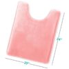 Nestl Set of 3 Absorbent Memory Foam Bath Mat Bathroom Rugs, Gray, Large 20