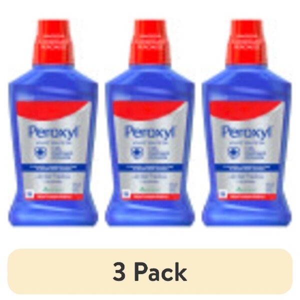 (3 pack) Peroxyl Mouth Sore Rinse Wash, 1.5% Hydrogen Peroxide, Mild Mint, 16.9 fl oz