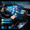 2-in-1 Wireless CarPlay & Android Auto Adapter, Dual-Band 5GHz Wi-Fi & Bluetooth Dongle, Compatible with 1000+ Car Models (2016+), Plug & Play for Seamless Apple CarPlay and Android Auto Experience