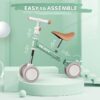 Baby Balance Bike, Toddler Baby Bicycle with 4 Wheels for 10-36 Months, Adjustable Handlebar Baby Outdoor Bike Riding Toy, First B-day Gift