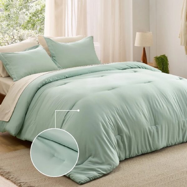 King Size Comforter Set Burnt Orange, 7 Pieces Lightweight King Bedding Sets Boho with Comforter, Sheets, Pillowcases & Shams