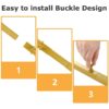 Garfans 6.6FT Wedding Arch For Ceremony Balloon Arch Stand with 4 Pedestal Nails Metal Arch Backdrop Stand for Parties Birthday Wedding Square Background Stand Garden Arch Gold