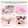 Acrylic Nail Kit with U V Lamp with Everything Starter Nail Kit Set Professional for Beginners