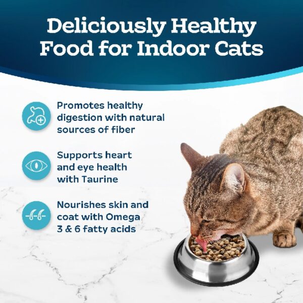 Blue Buffalo Indoor Health Natural Adult Dry Cat Food, Chicken & Brown Rice, 5-lb
